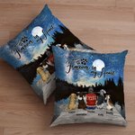 Personalized Forever In My Heart Throw Under Starry Sky Pillow Cover Birthday Christmas Gift for Dog Lovers