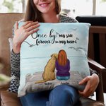 Personalised My Dog Forever In My Heart Throw Pillow Cover Birthday Christmas Gift for Dog Owners