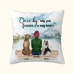 Personalisierte einmal an meiner Seite für immer in meinem Herzen Landschaft werfen Kissen Abdeckung Geburtstag Weihnachten Geschenk für Hundeliebhabe