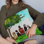 Personalized Once By My Side Forever In My Heart Throw Pillow Cover Birthday Christmas Gift for Dog Lover Owner