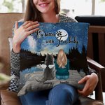 Housse de coussin personnalisée Life Is Better With Fur Baby Starry Sky Birthday Christmas Gift for Dog Lovers (La vie est plus belle avec la fourrure