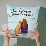 Personalised My Dog Forever In My Heart Throw Pillow Cover Birthday Christmas Gift for Dog Owners