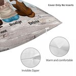 Personalized Enjoying Seaside Scenery with Furry Friends Throw Pillow Cover Birthday Gift for Dog Lovers Owner