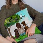 Coussin personnalisé Forever In My Heart Cadeau d'anniversaire pour les propriétaires amoureux des chiens