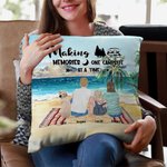 Funda de cojín de acampada personalizada para la familia Creando recuerdos de acampada en acampada Regalo de cumpleaños Regalo de San Valentín