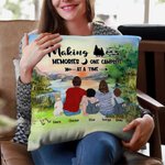 Funda Almohada Familiar Personalizada Amanecer Haciendo Recuerdos Un Camping A La Vez Cumpleaños Aniversario Regalo