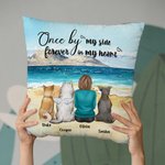 Personalized Cute Dog Forever In My Heart Throw Pillow Cover Birthday Christmas Gift for Dog Lovers