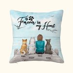 Personalised Angel Puppy Forever In My Heart Throw Pillow Cover Birthday Special Moment Gift for Dog Lovers