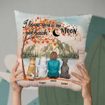 Gepersonaliseerd I Love You To The Moon And Back Kussenhoes Verjaardag Kerstcadeau voor Hondenliefhebbers