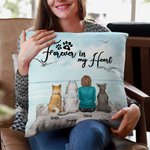 Personalised Angel Puppy Forever In My Heart Throw Pillow Cover Birthday Special Moment Gift for Dog Lovers