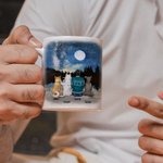 Personalised Dog Mom Dad White and Color Inside Ceramic Mug with Name 11oz 15oz Birthday Gift for Dog Lovers