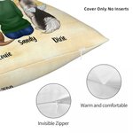 Personalised Walking On A Golden Sandy Beach with My Beloved Dog Throw Pillow Cover Birthday Gift for Dog Lover Owner