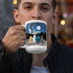 Personalised Dog Mom Dad White and Color Inside Ceramic Mug with Name 11oz 15oz Birthday Gift for Dog Lovers