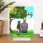 Personalisierte Leben ist besser mit Fell Babys Acryl Plaque Home Dekoration Geburtstag Weihnachten Geschenk für Tierhalter