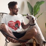 Personalized Best Fur Dad Ever Heart Shaped Pet T-shirt Unisex Shirt Birthday Gift for Dog Cat Lover Owner