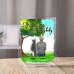 Personalisierte Leben ist besser mit Fell Babys Acryl Plaque Home Dekoration Geburtstag Weihnachten Geschenk für Tierhalter