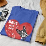 T-shirt personnalisé Best Dog Dad Ever Heart Shaped Pet T-shirt Unisex Shirt Birthday Gift for Dog Cat Lover Owner
