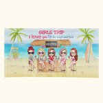 Gepersonaliseerd I Love You To The Beach And Back Strandlaken Verjaardagscadeaus voor vrienden