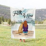Personalised Forever In My Heart Super Soft Blanket Home Essentials Birthday Gift for Dog Lovers
