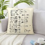 Personalized Retro Library Date Due Card Cushion Throw Pillow Cover Gifts for Book Lovers Readers