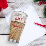 Personnalisé Just A Girl Who Loves Books 30oz Food Grade Stainless Steel Curved Tumbler Christmas Gifts for Women Girls Book Lovers (Cadeaux de Noël p