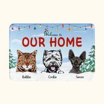 Personalised Snowfield Welcome To Our Home Door Mat Christmas Gift Birthday Gift for Pet Lovers