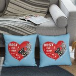 Personalizzato Best Fur Dad Ever Pet Heart Design Throw Pillow Cover Regalo di compleanno per l'amante degli animali domestici Proprietario Sofa Decor