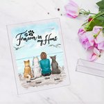 Personalized Forever In My Heart Acrylic Plaque Home Decoration Birthday Memorial Gift for Dog Owner Lover