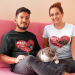 T-shirt personnalisé Best Dog Dad Ever Heart Shaped Pet T-shirt Unisex Shirt Birthday Gift for Dog Cat Lover Owner
