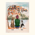 Couverture douce personnalisée Forever In My Heart avec nom Cadeau d'anniversaire de Noël pour les amoureux des chiens