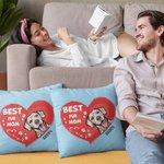 Personalizado Best Fur Mom Ever Pet Heart Shape Design Throw Pillow Cover Birthday Gift for Pet Lover Owner Sofa Decor