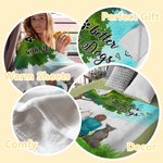 Couverture personnalisée Life Is Better With Dogs Cadeau d'anniversaire et de commémoration pour les amoureux des chiens