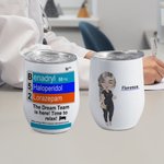 Personligt 12 oz rostfritt stålglas för sjuksköterskor med namn Sjuksköterskeveckan Doktordagen Present till medicinsk personal