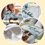 Gepersonaliseerde Life Is Better With Fur Baby Deken Kerstcadeau Verjaardagscadeau voor hondenliefhebbers