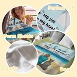 Personalized Once By My Side Forever In My Heart Soft Blanket Christmas Birthday Gift for Dog Lovers