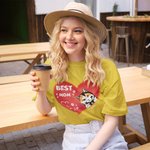 Personalized Best Mom Ever Heart Shaped Pet T-shirt Unisex Shirt Birthday Gift for Dog Cat Lover Owner