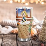 Personnalisé Just A Girl Who Loves Books 30oz Food Grade Stainless Steel Curved Tumbler Christmas Gifts for Women Girls Book Lovers (Cadeaux de Noël p
