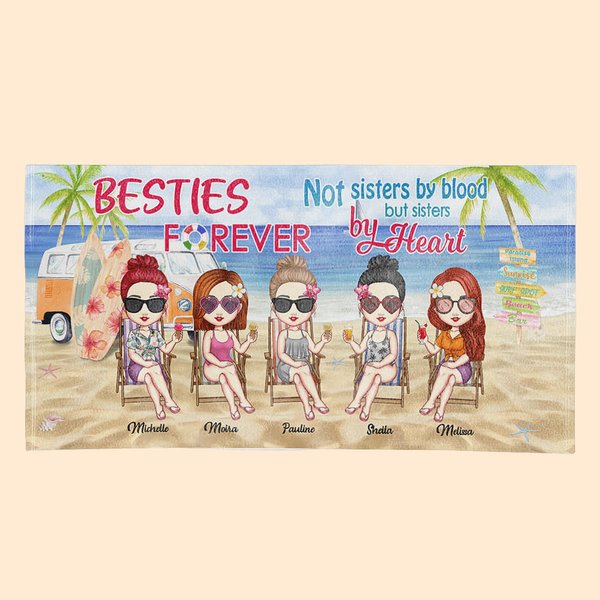 Personalisierte Besties Forever Strandtuch Geburtstagsgeschenke für Freunde