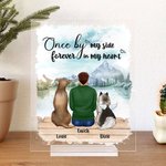 Personalized Once Watch the Mountains Together Forever In My Heart Acrylic Plaque Home Decoration Birthday Christmas Gift for Pet Owner