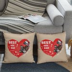 Coussin personnalisé en forme de coeur pour chien Cadeau d'anniversaire pour propriétaire d'animal de compagnie Décoration de canapé