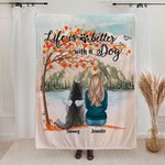 Coperta morbida personalizzata Life Is Better With Dogs Regalo di Natale di compleanno per gli amanti dei cani