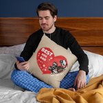 Coussin personnalisé en forme de coeur pour chien Cadeau d'anniversaire pour propriétaire d'animal de compagnie Décoration de canapé