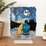 Personalised Life Is Better With A Dog Acrylic Plaque Home Decoration Birthday Christmas Gift for Dog Owner