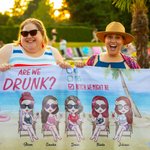 Personalized Are We Drunk Beach Towel Birthday Gifts for Friends
