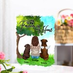 Plaque acrylique personnalisée Forever In My Heart Décoration de maison Anniversaire Cadeau commémoratif pour propriétaire d'animal de compagnie Lover