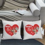 Personalisierte beste Katze Mama jemals Haustier Herz Form Design werfen Kissen Abdeckung Geburtstag Geschenk für Tierliebhaber Besitzer Sofa Dekor