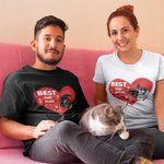 Personalized Best Fur Dad Ever Heart Shaped Pet T-shirt Unisex Shirt Birthday Gift for Dog Cat Lover Owner