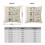 Personalized Retro Library Date Due Card Cushion Throw Pillow Cover Gifts for Book Lovers Readers
