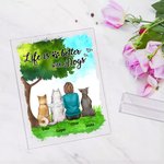 Personalised Life Is Better With Dogs Acrylic Plaque Home Decoration Birthday Gift for Pet Lover