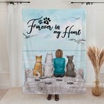 Personalised Forever In My Heart Blanket Christmas Gift Birthday Gift for Dog Lovers